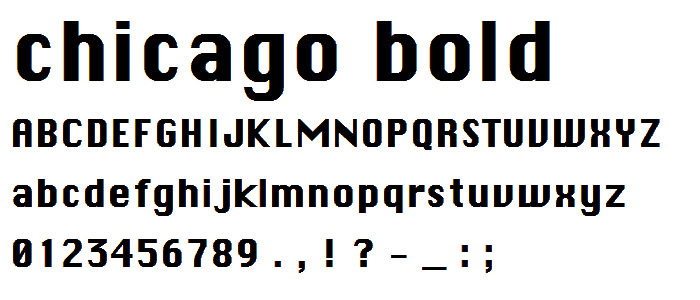 Chicago Bold font